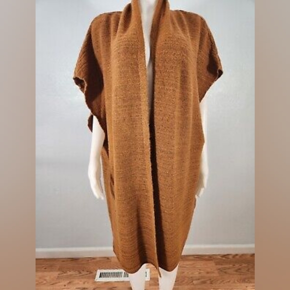 Universal Thread - Open Front Longline Blanket Cardigan - OS (Mustard Yellow) - Picture 2 of 16